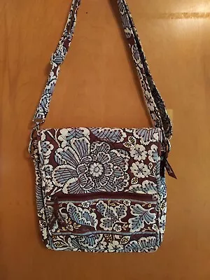 Vera Bradley Slate Blooms Handbag Purse Tote Adjustable Strap Pockets • $14.99