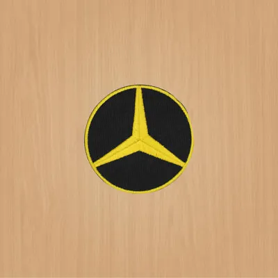 Embroidery Patch Iron On Sew On Patch Mercedes Yellow Patch Round Cars Patch  • $4.38