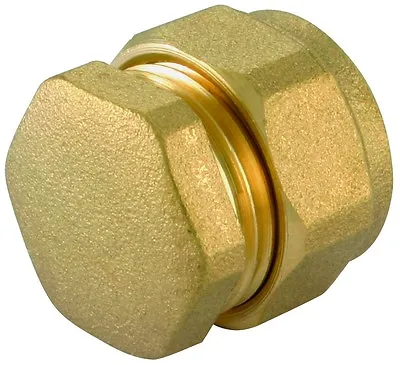  Compression Stop End Brass - Copper/Plastic Pipe Fittings Gas LPG Oil 8mm-35mm • £4.65