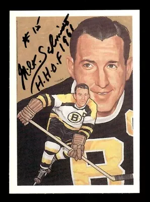 M.c. Milt Schmidt Signed 1985-87 Hall Of Fame Inscribed Hhof 1961 Boston Bruins • $15.99
