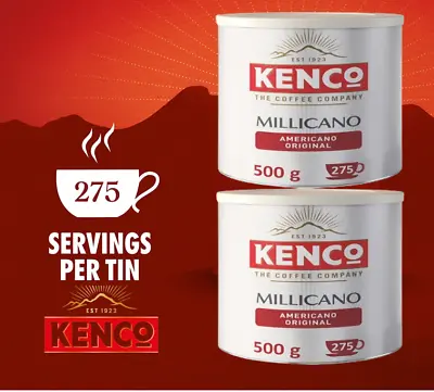 Kenco Millicano Americano Instant Coffee 2 X 500g Tin • £44.98