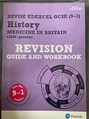 Pearson REVISE Edexcel GCSE (9-1) History Medicine In Britain Revision Guide And • £4