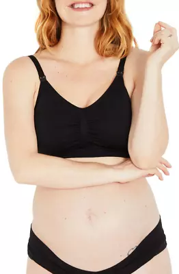 Motherhood Maternity Seamless Maternity/Nursing Bra Black Size L 2172 • $13.75