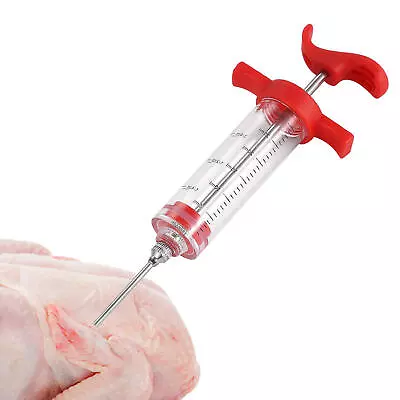 BBQ Marinade Injector Flavor Syringe Needle Cooking Meat Poultry Turkey Chicken • $9.82