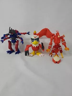 Bandai Digimon Digivolve Action Figure Lot - Kabuterimon Hawkmon Birdramon • $23.92