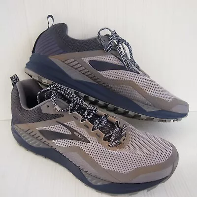 Brooks Cascadia 14 Men's Grey Blue Trail Running Shoes US12 2E Wide • $90