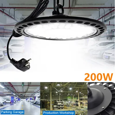 UFO LED High Bay Light 200W Workshop Commercial Light Industrial Warehouse Lamp • £19.52