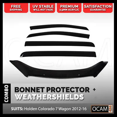 $149 • Buy Bonnet Protector Weathershields For Holden Colorado 7 Wagon 2012-16 Visors