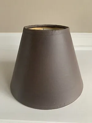 Vintage Brown Paper Clip On Lamp Shade 6”x4.5” • $15.95