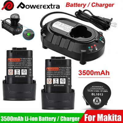 3500mAh Li-ion Battery / Charger For Makita BL1013 BL1014 DF030 DC10WA 10.8V-12V • $16.99