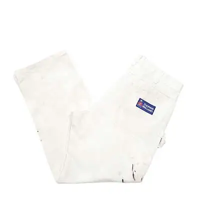 DICKIES Painter Decorator Carpenter Workwear Trousers Cotton White Mens W34 L29 • £19.99