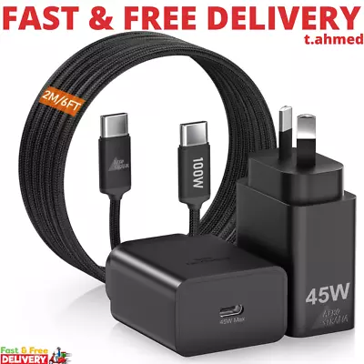 Samsung Super Fast Charger 45W USB C Samsung Charger With 2M/6.6FT USBC-Au • $36.50