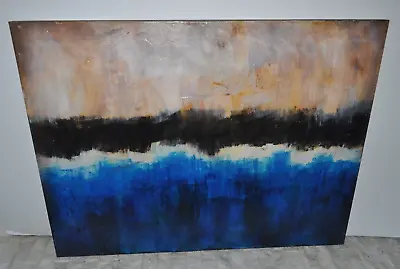 Original C.J. Mobley Modern Oil Painting  Blue Gamma  2013 Large Abstract Signed • $140
