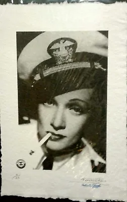 'Marlene Dietrich' Limited Edition Print 5/25 22 X 15'x Signed Fairchild Paris  • $135