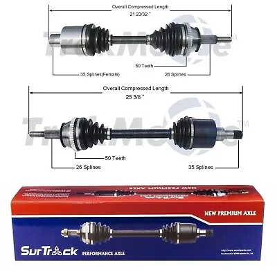 SurTrack Pair Set Of 2 Front CV Axle Shafts For Ford Taurus Mercury Sable Auto • $103.95