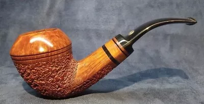 Mastro De Paja (08/1 Sun) Partially Rusticated Handmade Rhodesian Tobacco Pipe  • $249.95