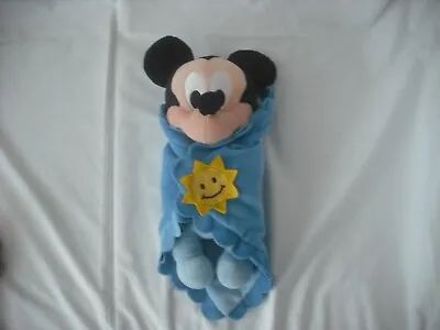 Disney Parks Exclusive Mickey Mouse Babies With Blanket Plush Soft Toy 14  • £9.99