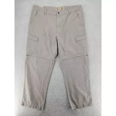 Redhead Mens Cargo Pants Beige Flap Pockets Classic Rise 100% Cotton 42 X 32 New • $28.89