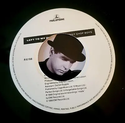 Pet Shop Boys 7  Vinyl Left To My Own Device VG Parlophone Records Pop +1 • $5.55