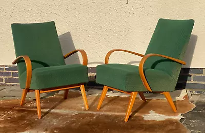 Pair Mid Century Armchairs Jaroslav Šmídek Cheaper 4 Re-covering  UK Dealer 🇬🇧 • £395