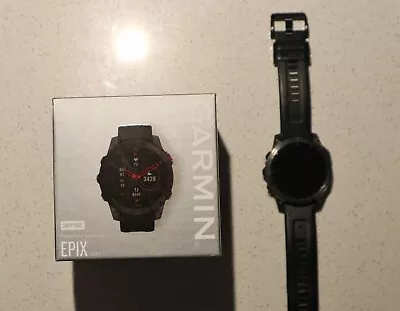 Garmin Epix (Gen 2) Sapphire GPS Watch - Black Used Good Condition • $699