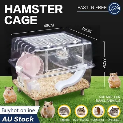 Hamster Mice Cage Habitat Openable Top Rats Guinea Pig Mouse Gerbil House Bed • $49