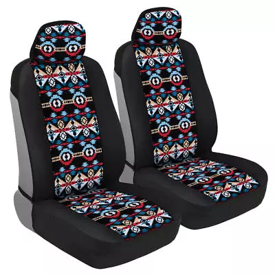 Colorful Aztec Indian Pattern Front Car Seat Covers - Soft & Flexible Fabric! • $29.90