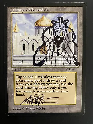 Mtg Arabian Nights Library Of Alexandria | Magic The Gathering | Altered  Signed • $2500