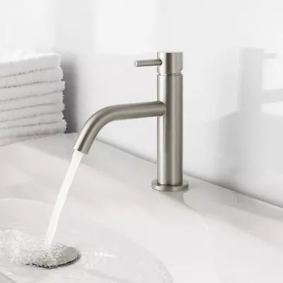 Crosswater MPRO Monobloc Basin Mixer - Brushed Stainless Steel • £150