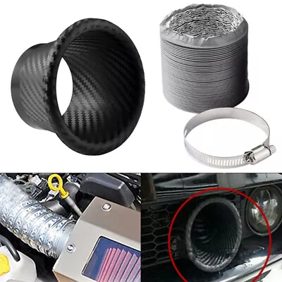 Universal Car Front Bumper Turbo Air Intake Pipe Air Funnel Inlet Modification • $14.24