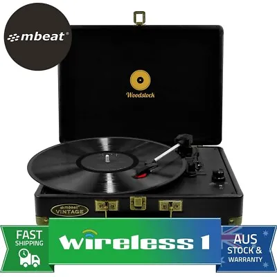 $119 • Buy Mbeat Woodstock Retro Turntable Record Player - Black
