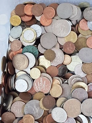 £11.50 • Buy 1 Kilo Mixed Unsorted World Foreign Bulk Coins  1KG