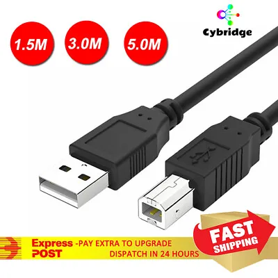 $4.95 • Buy Universal USB Printer Cable For Brother Canon Dell Epson HP Male Type A To B