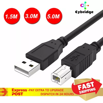 $6.95 • Buy Universal USB Printer Cable For Brother Canon Dell Epson HP Male Type A To B