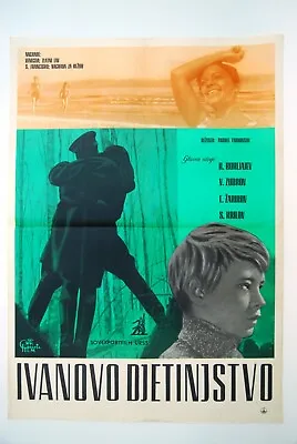 $449.99 • Buy Ivan's Childhood Wwii Russian Soviet 1962 Andrei Tarkovsky Exyu Movie Poster 