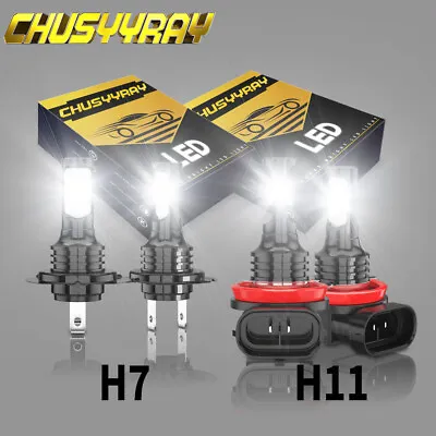 H7 H9 For Suzuki GSXR600 2006-2007 2011-2018 LED Headlight Bulbs 6000K White Usa • $23.99