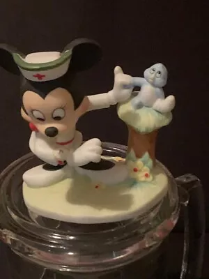 Disney Nurse Minnie Ceramic Figurine With Sick Bird-walt Disney Productions-vgc • $25