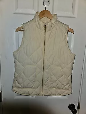 NWOT J CREW MERCHANTILE Women’s Size M Quilted Vest Ivory Padded Jacket • $15