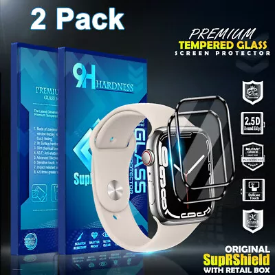 $5.99 • Buy 2X For Apple IWatch Series 9 8 7 6 4 3 2 SE Full Tempered Glass Screen Protector