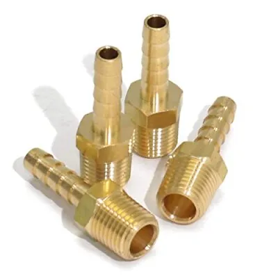 4pcs 1/4 Hose Barb To 1/4 NPT Male Brass Quick Coupler Air M Type Fitting Qu • $12.29