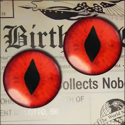 Glass Monster Eyes Realistic Red Taxidermy Doll Eyeball 12mm Set • $7.99