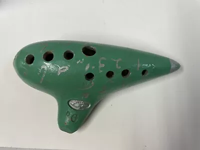 Antique 1930s Green Ocarina Flute Musical Instrument GB 9G • $25