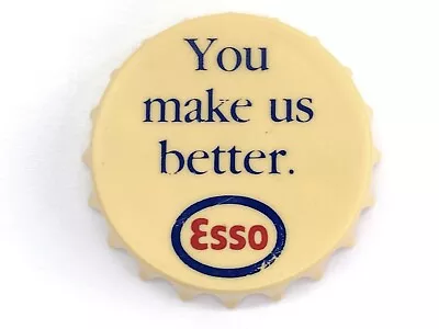 Vintage Esso  You Make Us Better  Bottle Cap Opener Magnet 1983 Made In Canada • $14.50