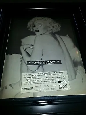 Madonna Rare Blonde Ambition Tour 1990 Laserdisc Promo Poster Ad Framed! • $55.80
