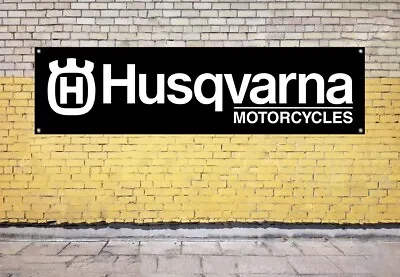 Husqvarna Motorcycles Logo Banner For Workshop Garage Man Cave Display Sign • $16.80