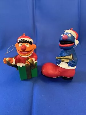 Vintage 1990s Sesame Street Collectable Christmas Ornaments 2 Erin Or And Grover • $0.99