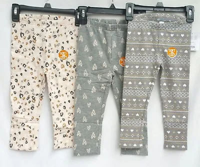 Jumping Beans Leggings Cheetah Hearts Baby Toddler Girl Size 18M 24M 2T 3T 4T • $8.99