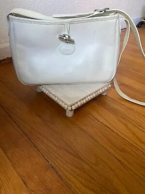 Longchamp White Leather Handbag • $25