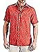 Tasso Elba Mens Shirt Large Medallion Print Linen Button Down L Red • $7.99