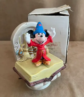 Vintage Schmid Disney The Sorcerer Apprentice Mickey Mouse Music Box Fantasia • $48.50